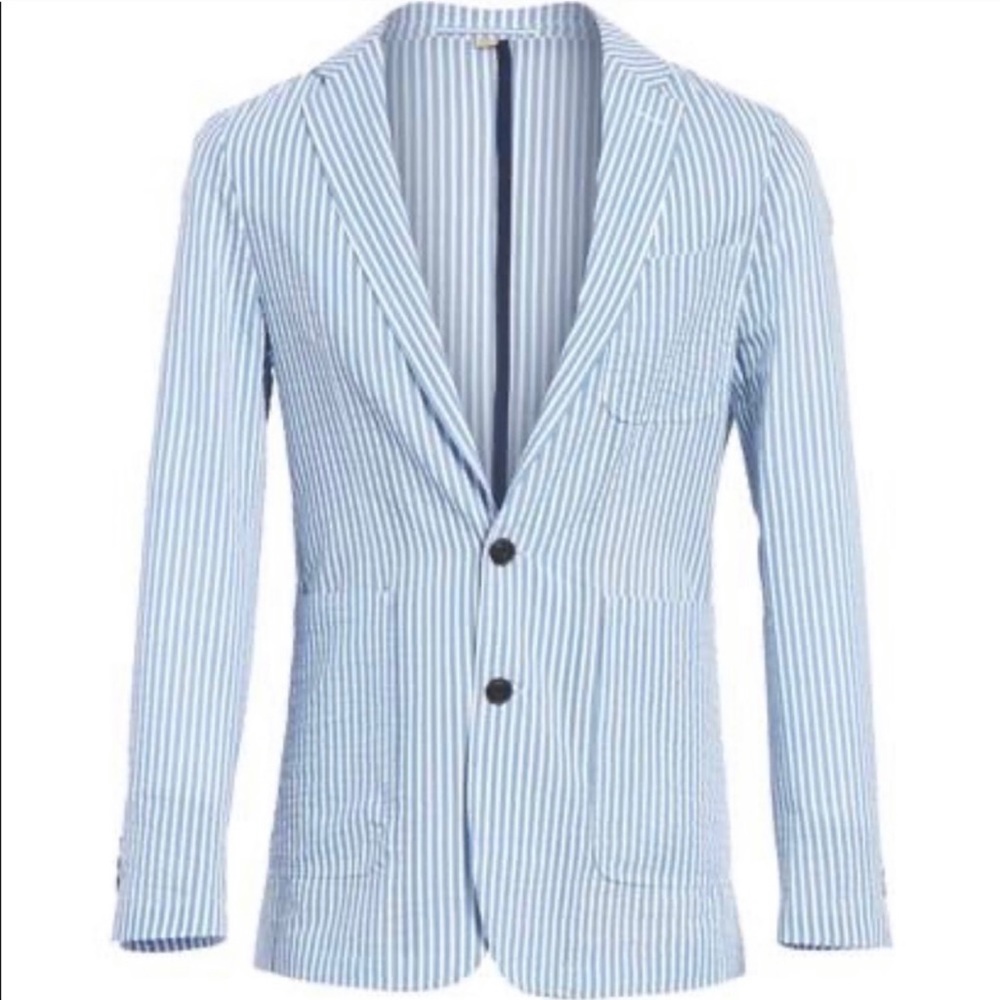 BURBERRY Serpentine Seersucker Sport Coat 38R